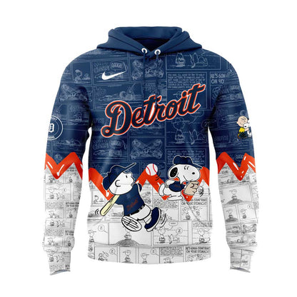 Detroit Tigers 75th Anniversary of Peanuts V3 Hoodie