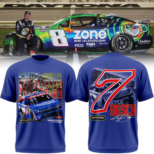 KYLE BUSCH #7 HENDRICK CARS.COM ATLANTA ROYAL 2-SPOT WIN Shirt | KZ17