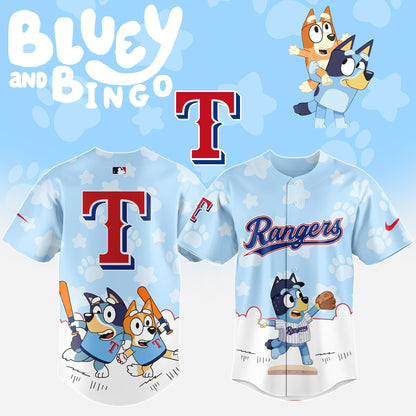 Texas Rangers x Bluey and Bingo Night Limited Edition Baseball Jersey 2025