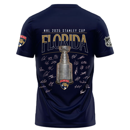 Florida Panthers Champion T-Shirt Signature Stanley Cup Final 2025