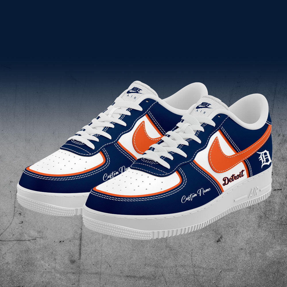 Limited Edition Detroit Tigers AF1 Sneakers Custom Name For Fans