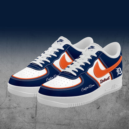 Limited Edition Detroit Tigers AF1 Sneakers Custom Name For Fans
