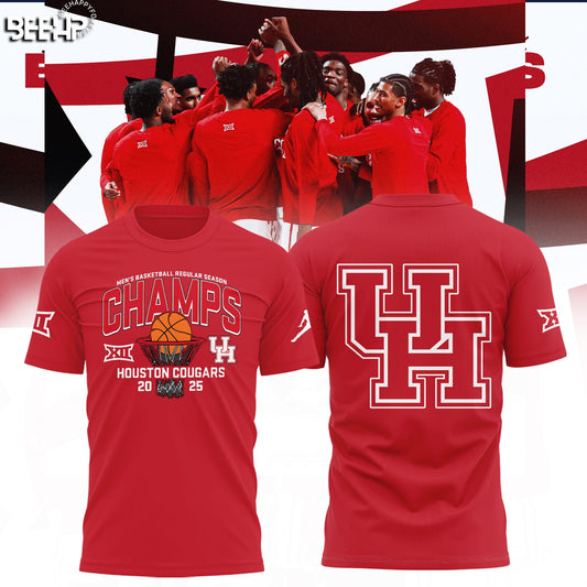 Houston Cougars T-Shirt 2025 Big 12 Men's Basketball Champions Shirt