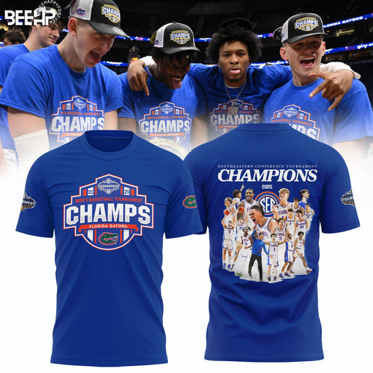 Florida Gators 2025 SEC Men’s Basketball Conference Tournament Champions T-Shirt