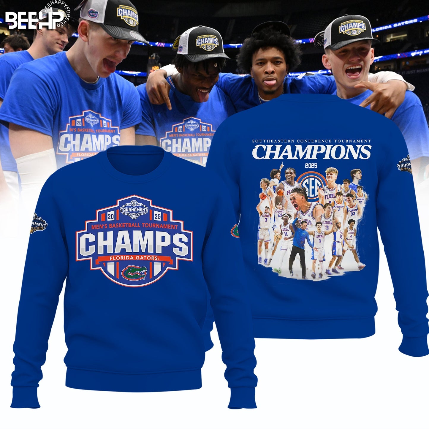 Florida Gators 2025 SEC Men’s Basketball Conference Tournament Champions Sweatshirt