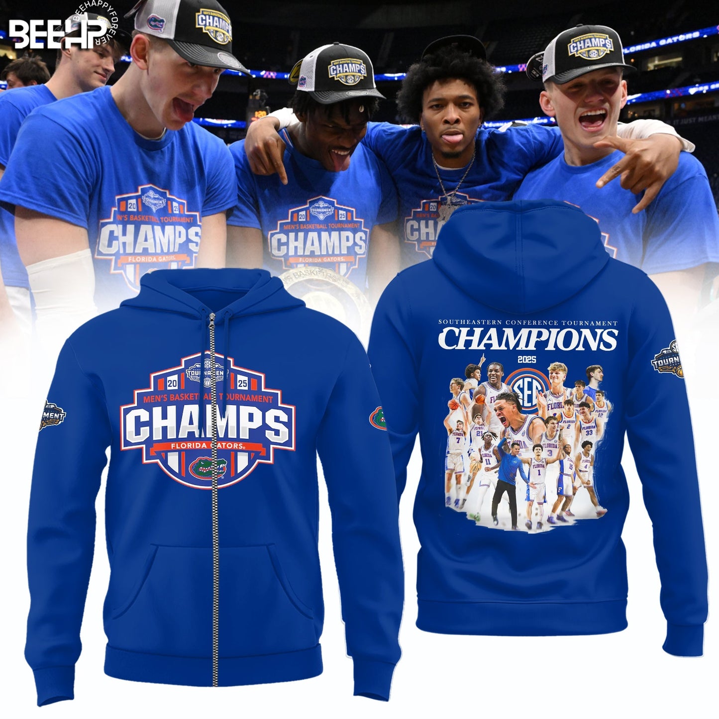Florida Gators 2025 SEC Men’s Basketball Conference Tournament Champions Zip Hoodie