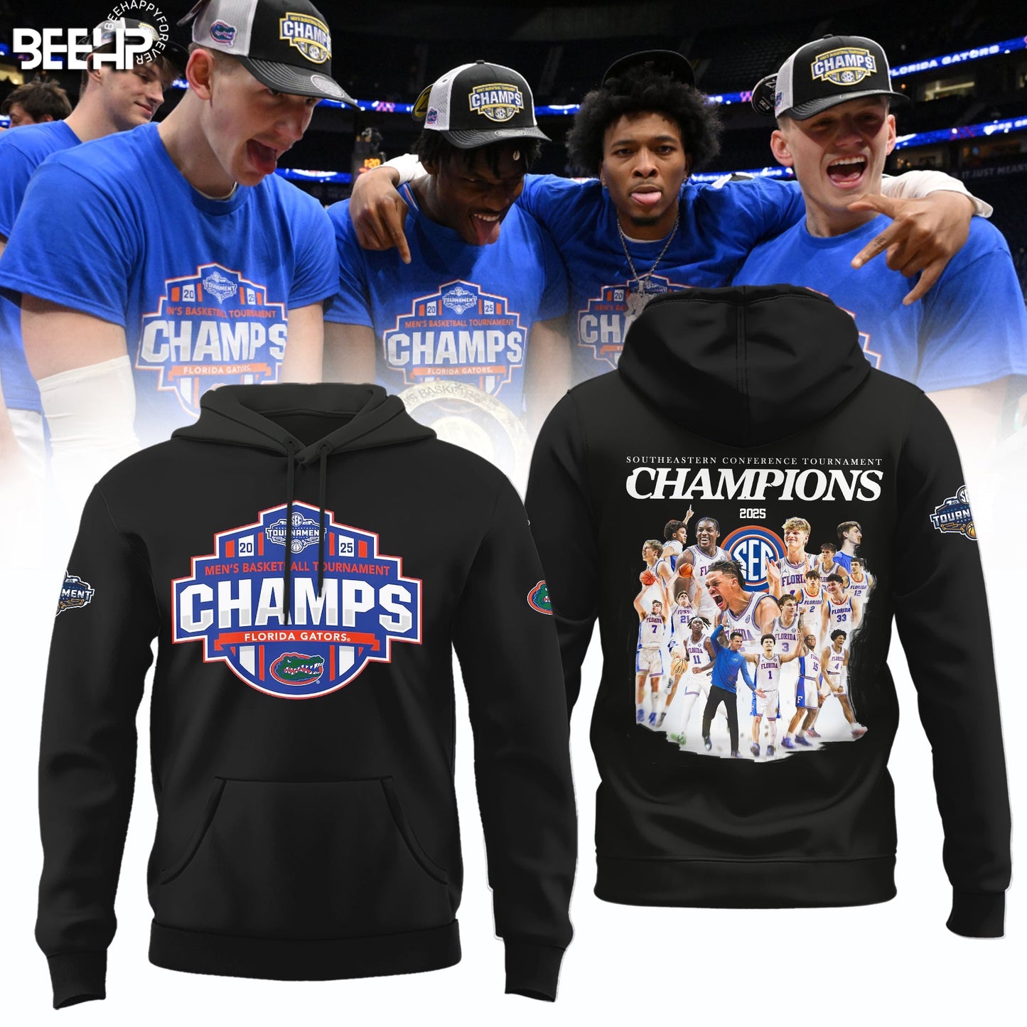 Florida Gators 2025 SEC Men’s Basketball Conference Tournament Champions Hoodie