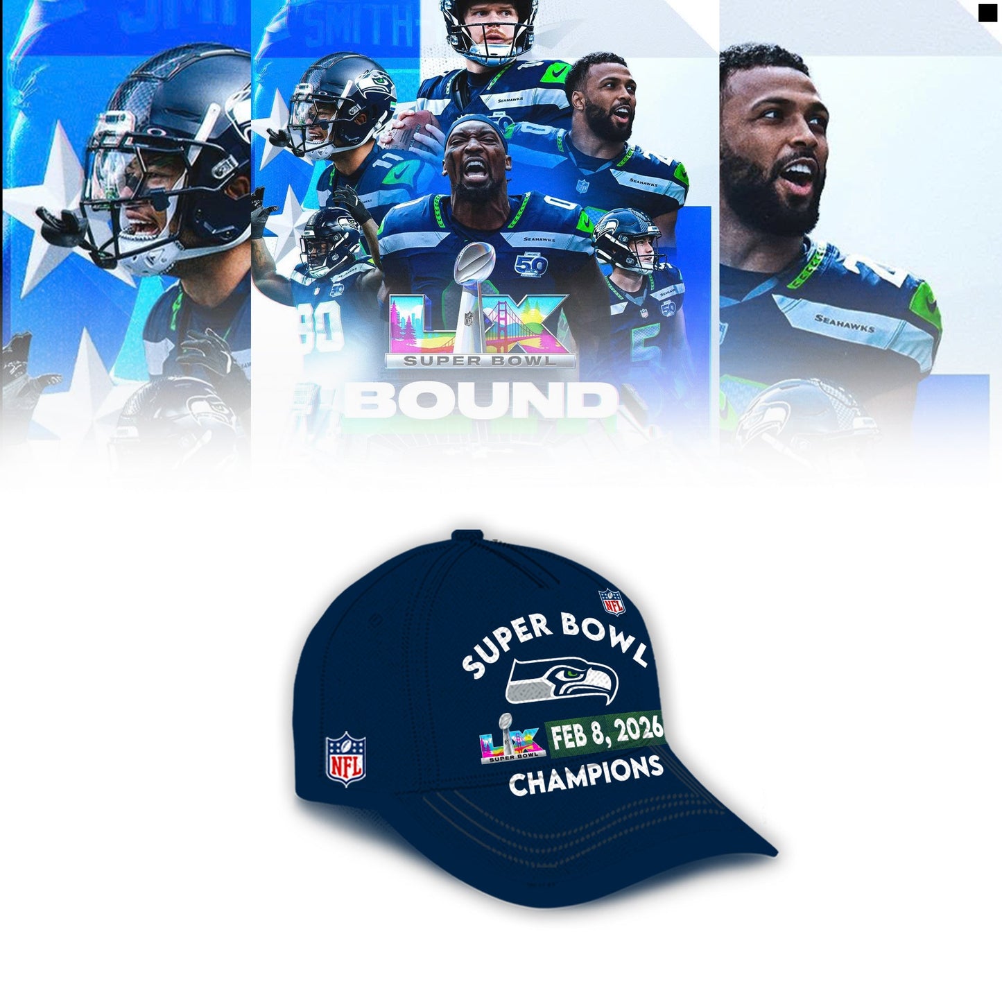 Seattle Seahawks Super Bowl LX Champions Limited Edition Hoodie