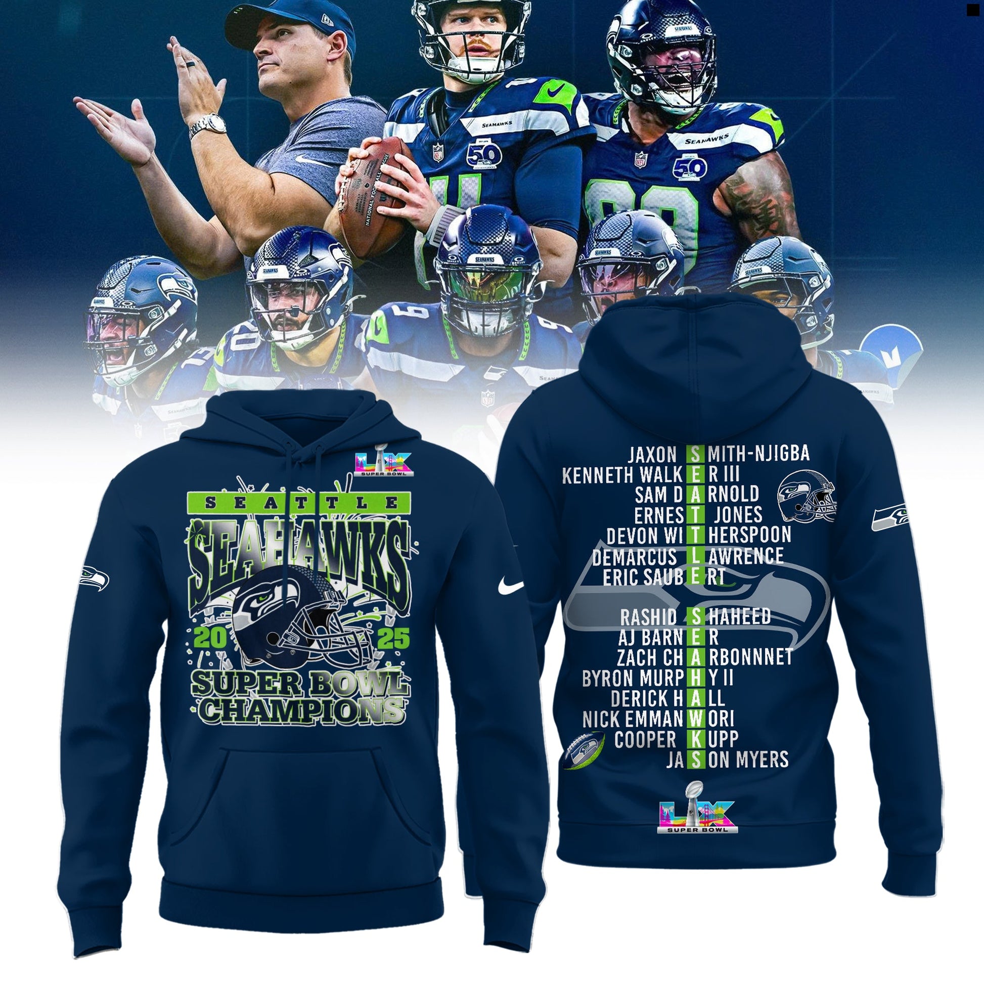 Seattle Seahawks Super Bowl LX Champions Limited Edition Hoodie