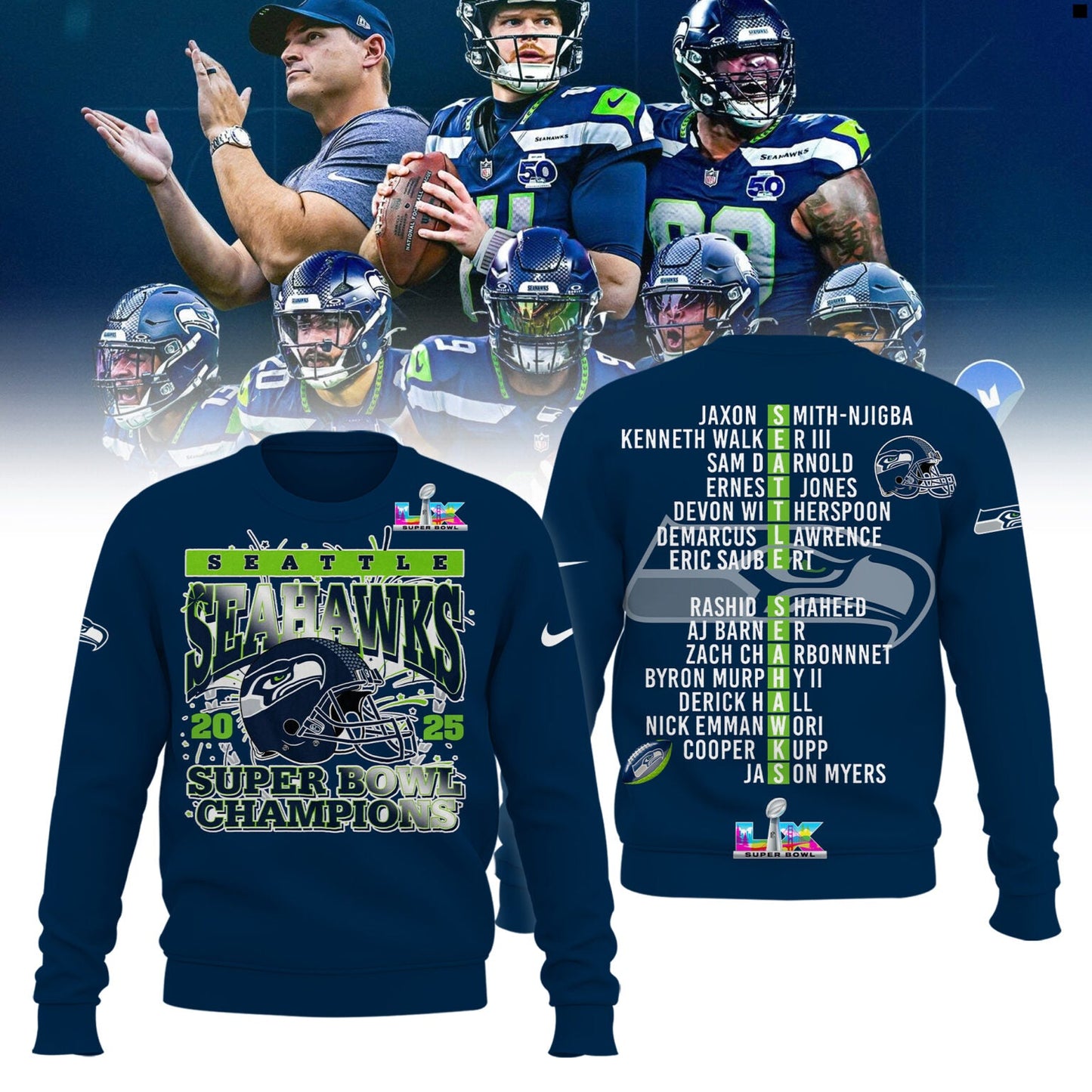 Seattle Seahawks Super Bowl LX Champions Limited Edition Sweatshirt