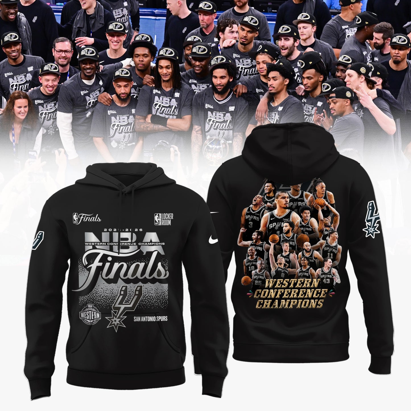 Limited Edition San Antonio Spurs Western Conference Champions Hoodie | JF97