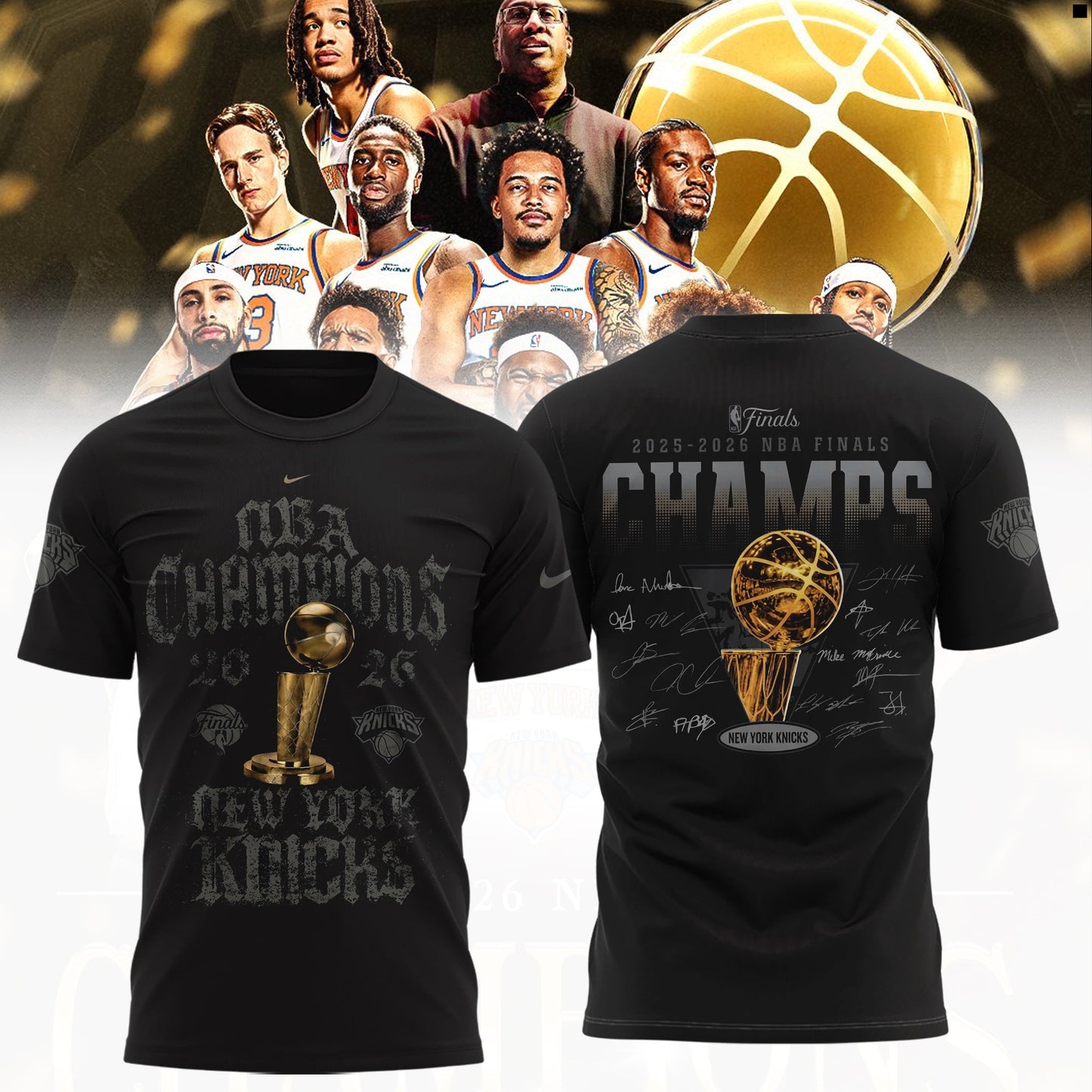 New York Knicks NBA Finals Champs Locker Room T-Shirt | QV93