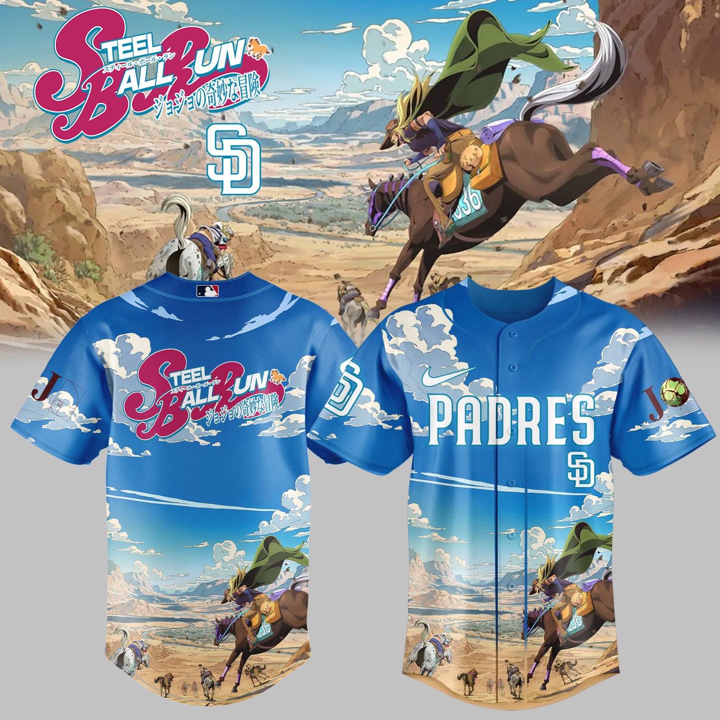 MLB ALL TEAMS x Steel Ball Run Limited Jersey | XK26