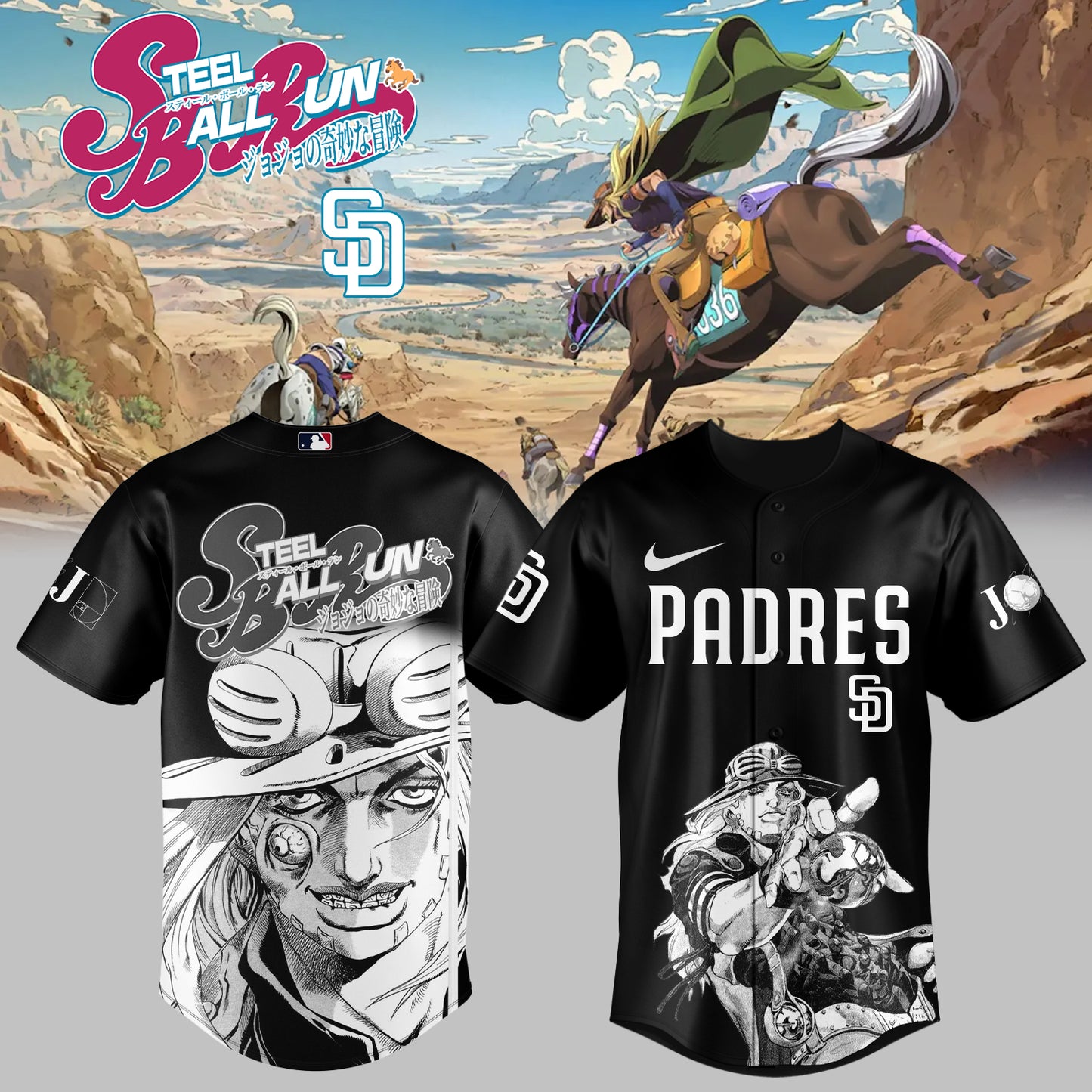 MLB ALL TEAMS x Steel Ball Run Limited Jersey | EC62