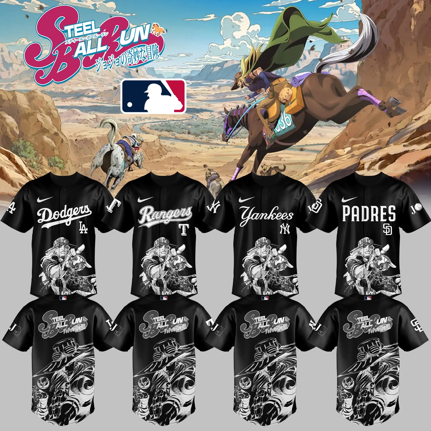 MLB ALL TEAMS x Steel Ball Run Limited Jersey | QA23