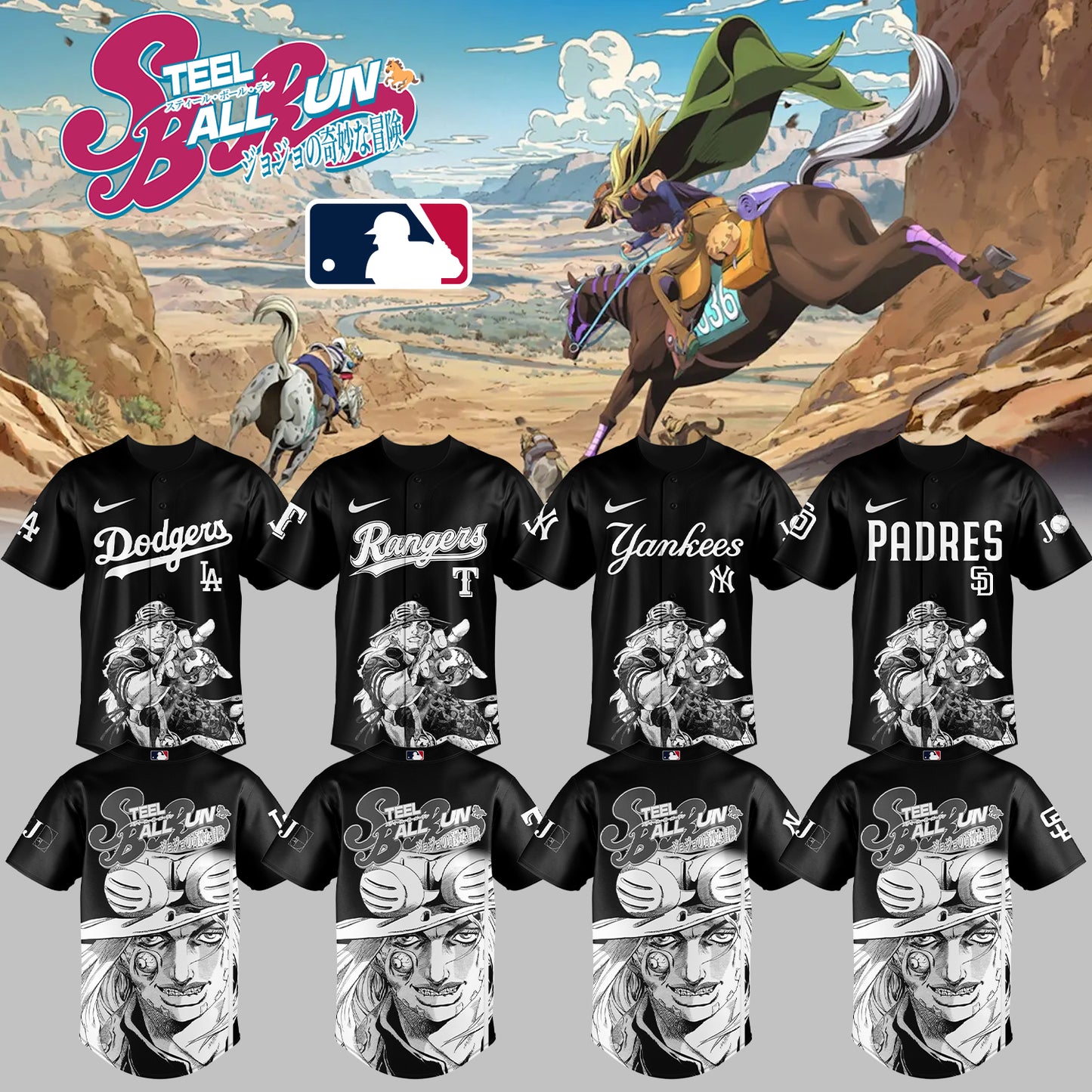MLB ALL TEAMS x Steel Ball Run Limited Jersey | EC62