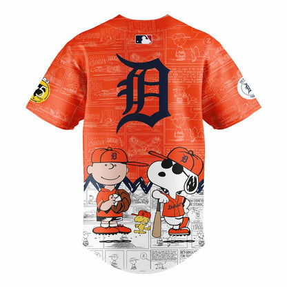 Detroit Tigers 75th Anniversary of Peanuts Baseball Jersey