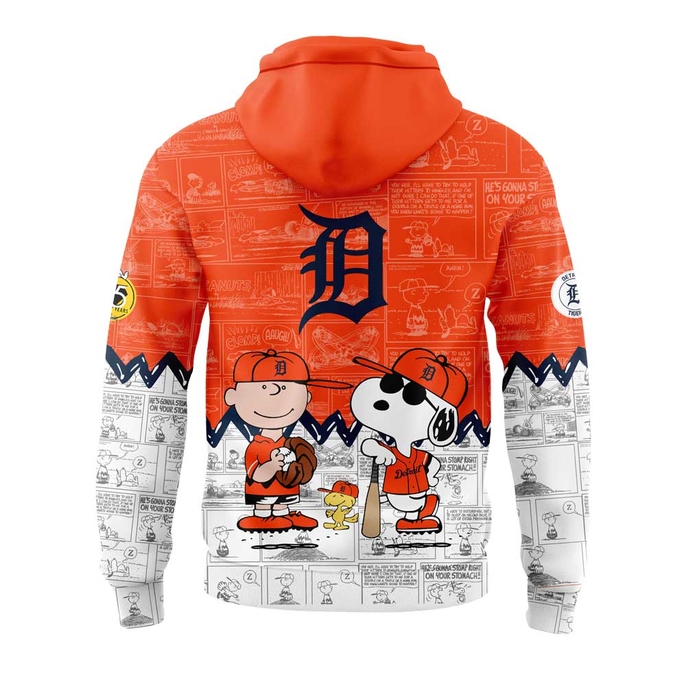 Detroit Tigers 75th Anniversary of Peanuts Hoodie