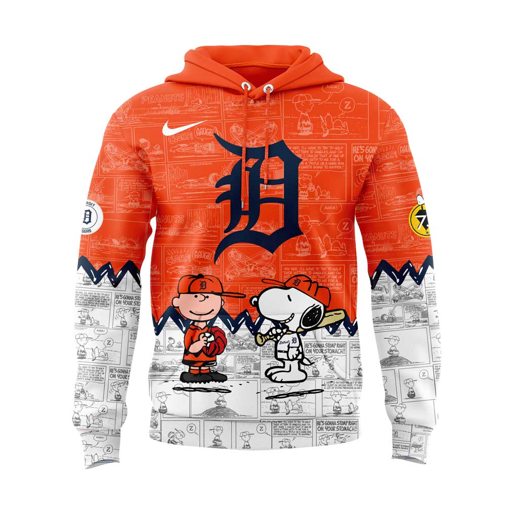 Detroit Tigers 75th Anniversary of Peanuts Hoodie