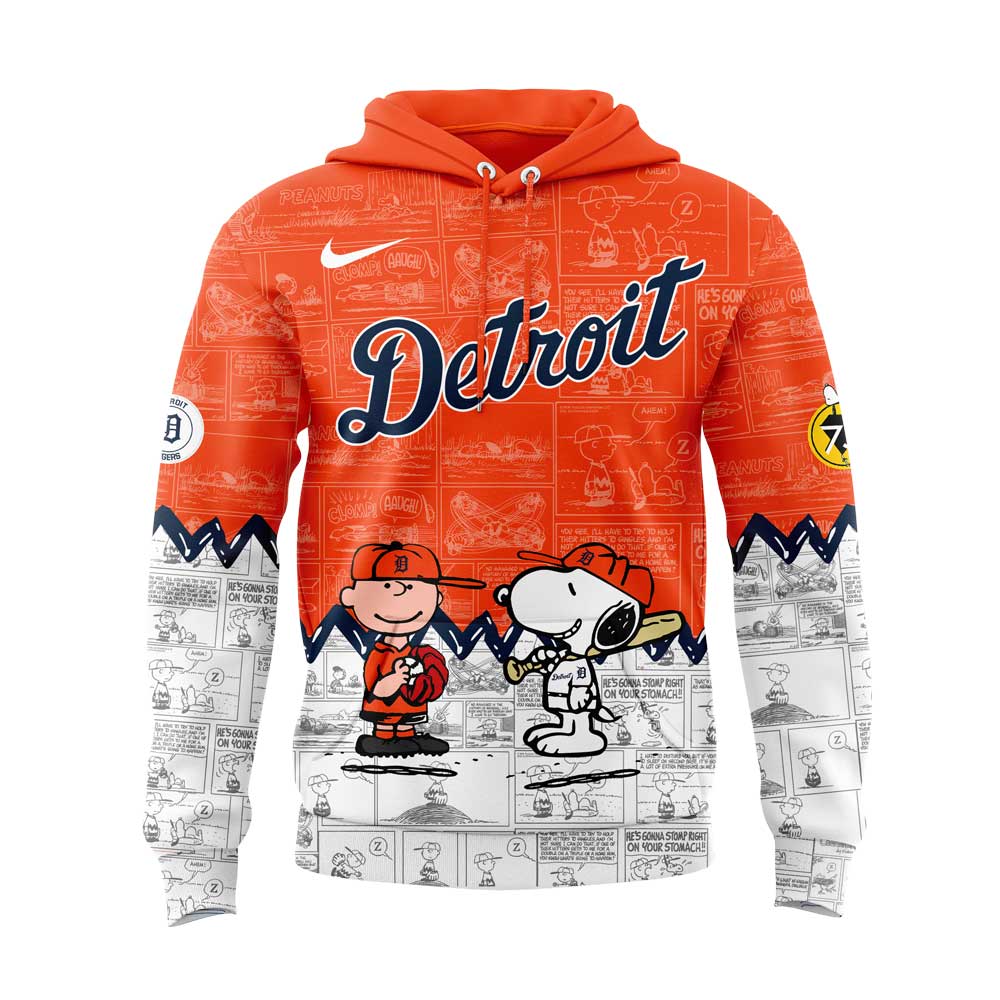 Detroit Tigers 75th Anniversary of Peanuts Hoodie