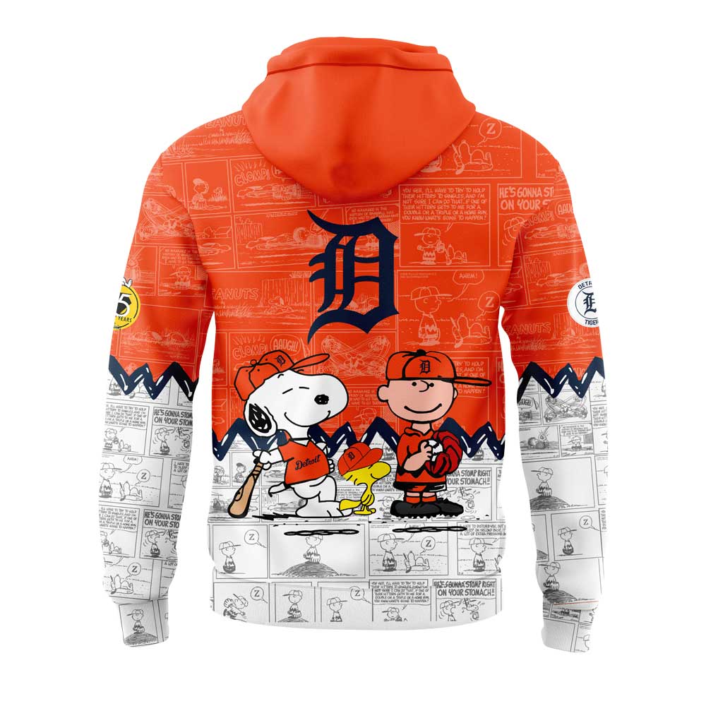 Detroit Tigers 75th Anniversary of Peanuts Hoodie