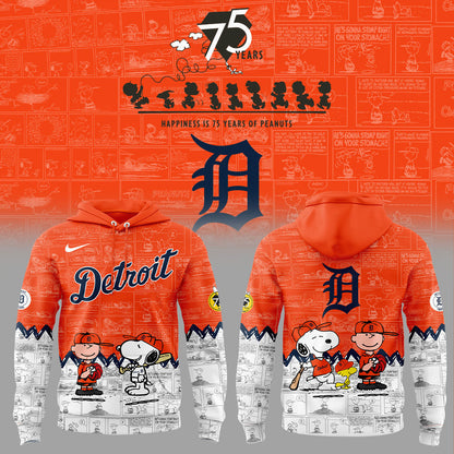 Detroit Tigers 75th Anniversary of Peanuts Hoodie