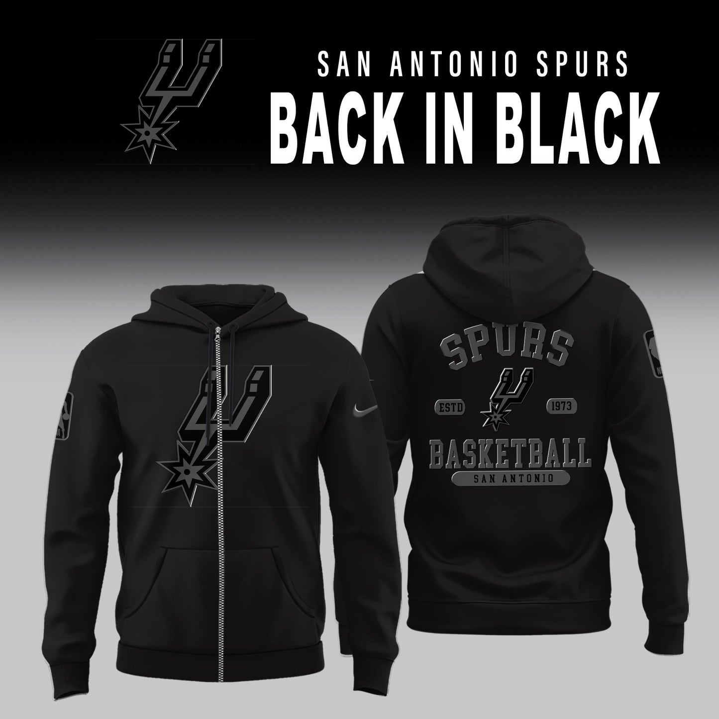 San Antonio Spurs Back in Black Limited Edition Shirt | AP42