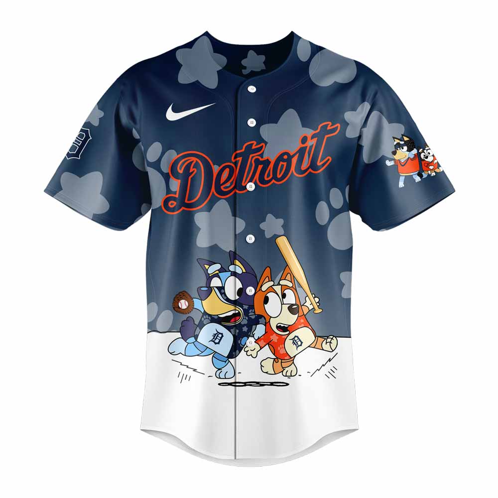Detroit Tigers x Bluey and Bingo Baseball Jersey