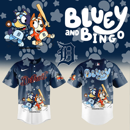 Detroit Tigers x Bluey and Bingo Baseball Jersey