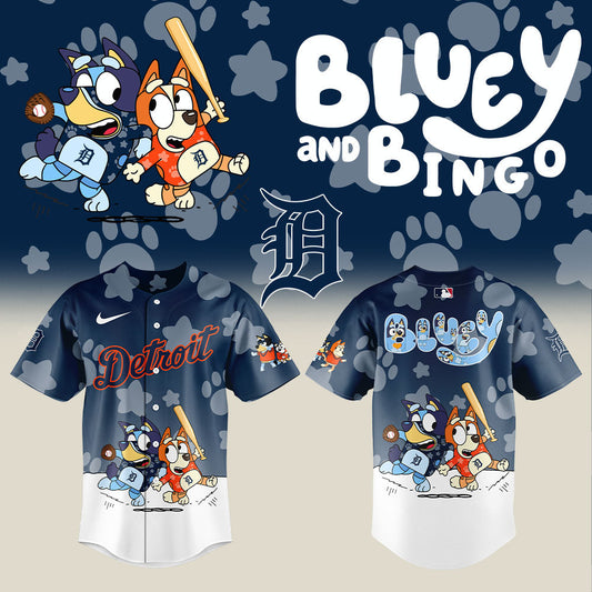 Detroit Tigers x Bluey and Bingo Baseball Jersey