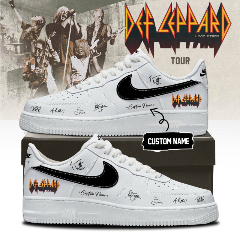 Def Leppard Live 2026 Limited Edition Signature Shoes 9 - Fan Merchandise