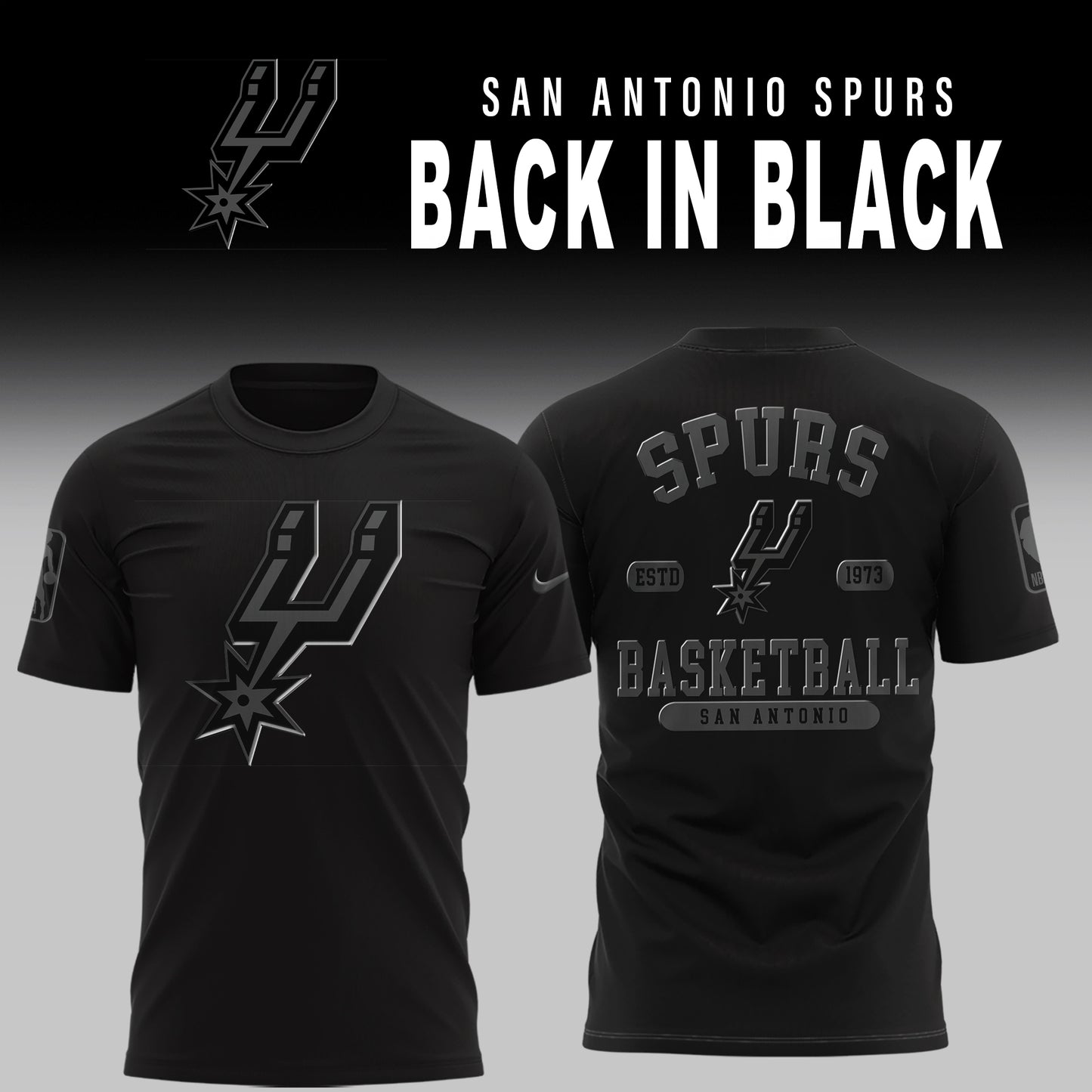 San Antonio Spurs Back in Black Limited Edition Shirt | AP42