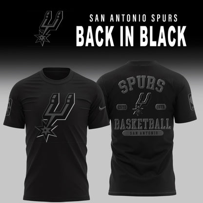 San Antonio Spurs Back in Black Limited Edition Shirt | AP42
