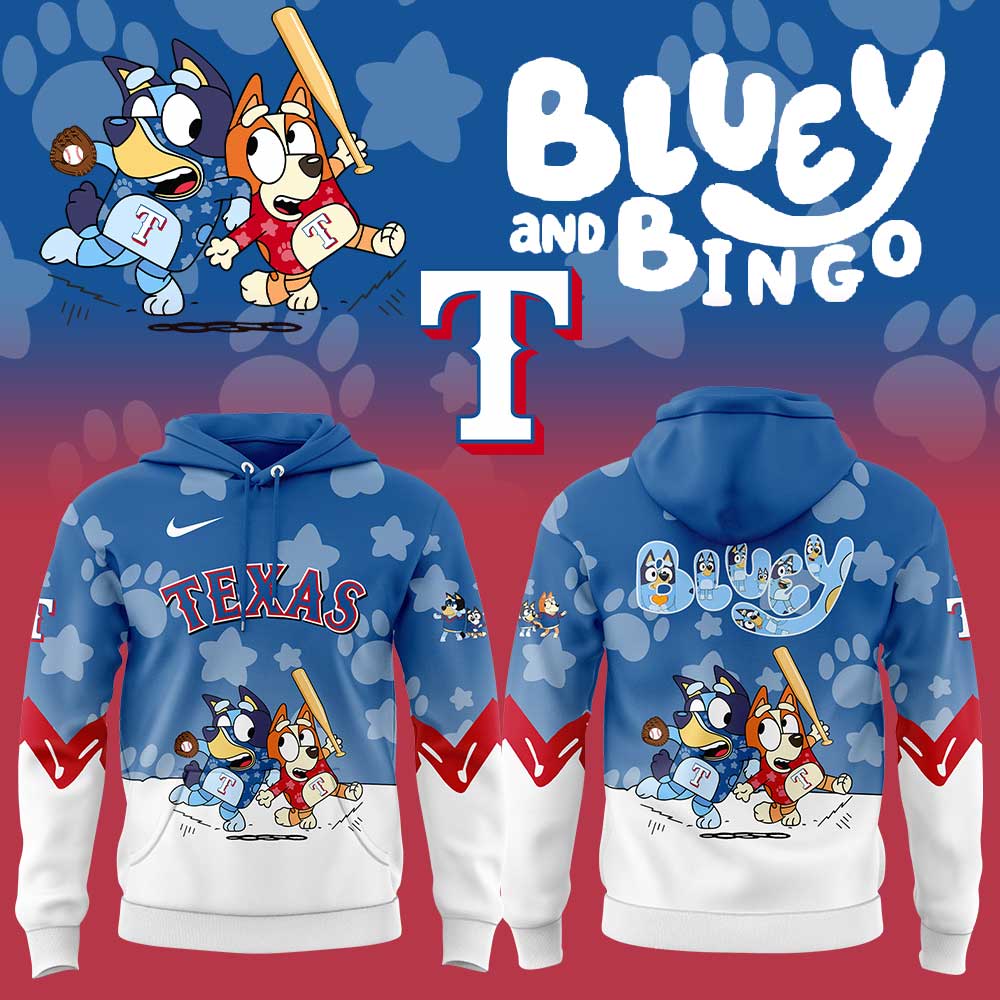 Texas Rangers Bluey and Bingo Hoodie