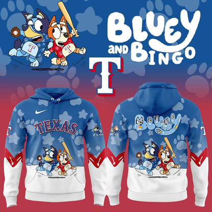 Texas Rangers Bluey and Bingo Hoodie