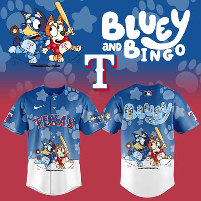 Texas Rangers Bluey and Bingo Jersey