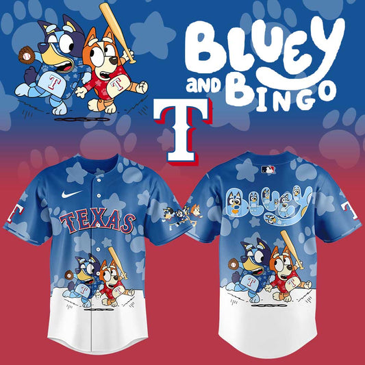 Texas Rangers Bluey and Bingo Jersey