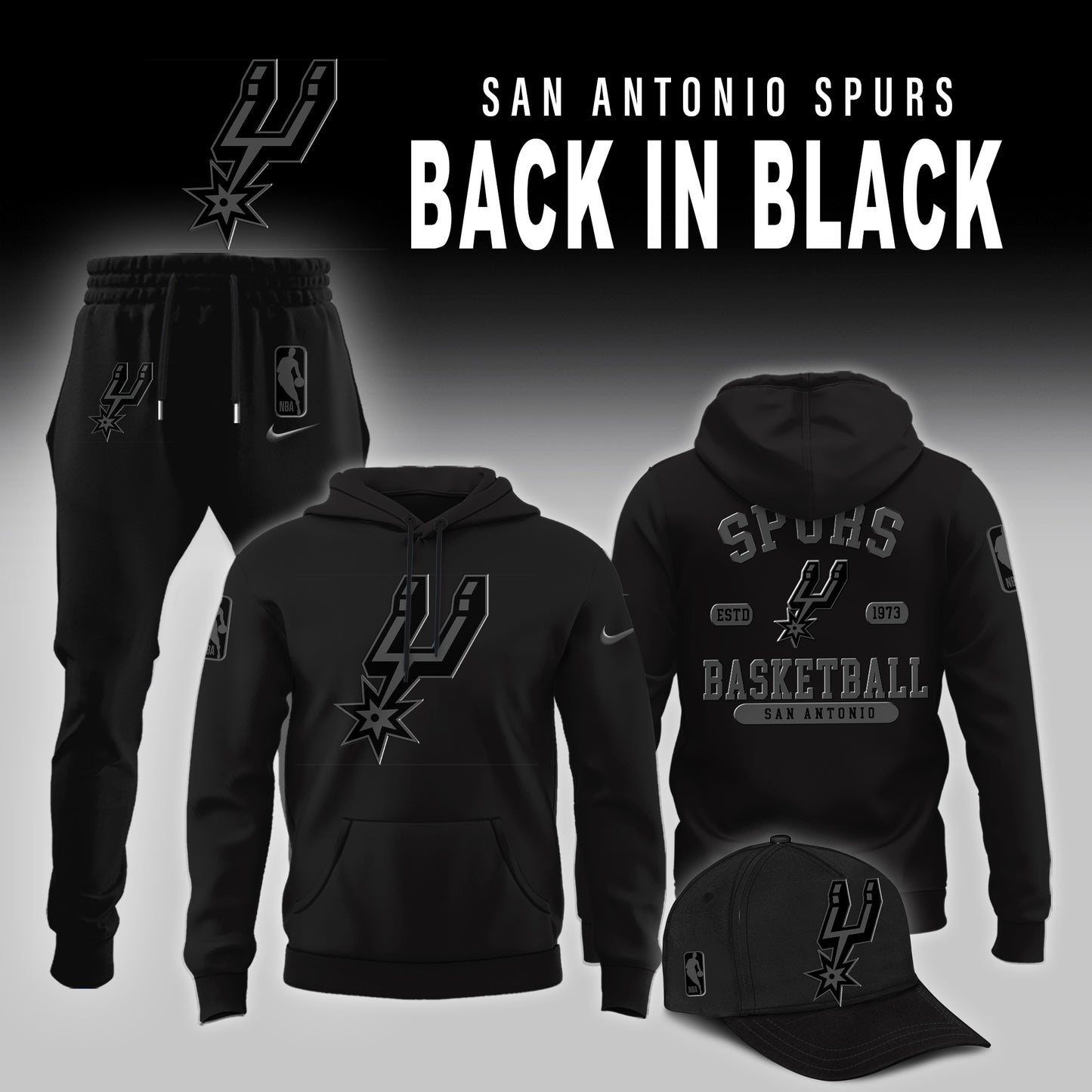 San Antonio Spurs Back in Black Limited Edition Shirt | AP42