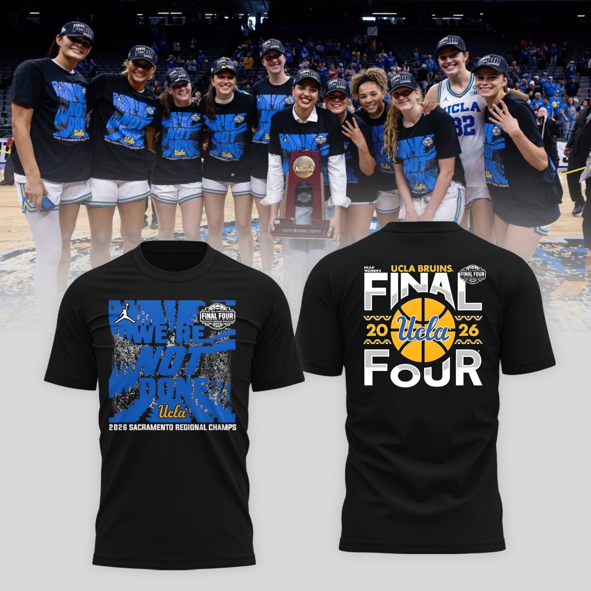 UCLA 2026 Women Basketball Five Four Champion T-Shirt Black Ver 11