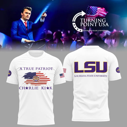 University x Turning Point USA Louisiana State T-Shirt - LSU Turning Point USA T-Shirt White