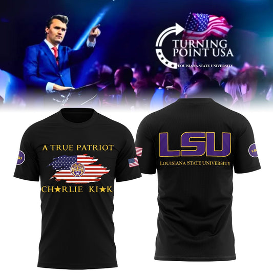 University x Turning Point USA Louisiana State T-Shirt - LSU Turning Point USA T-Shirt Black