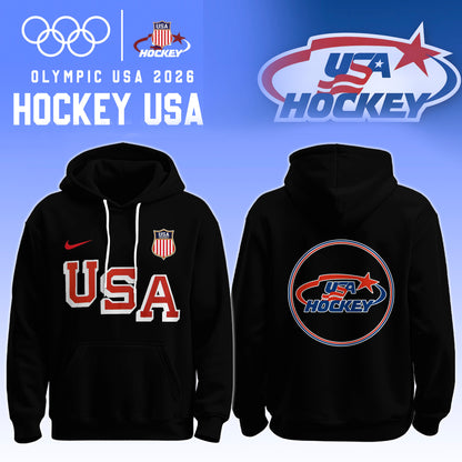 USA 2026 Olympic Hockey Hoodie Limited Edition Black