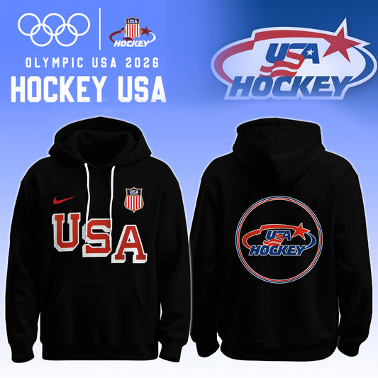 USA 2026 Olympic Hockey Hoodie Limited Edition Black