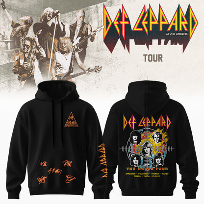 Def Leppard Live 2026 Limited Edition Signature Hoodie - Concert Merchandise
