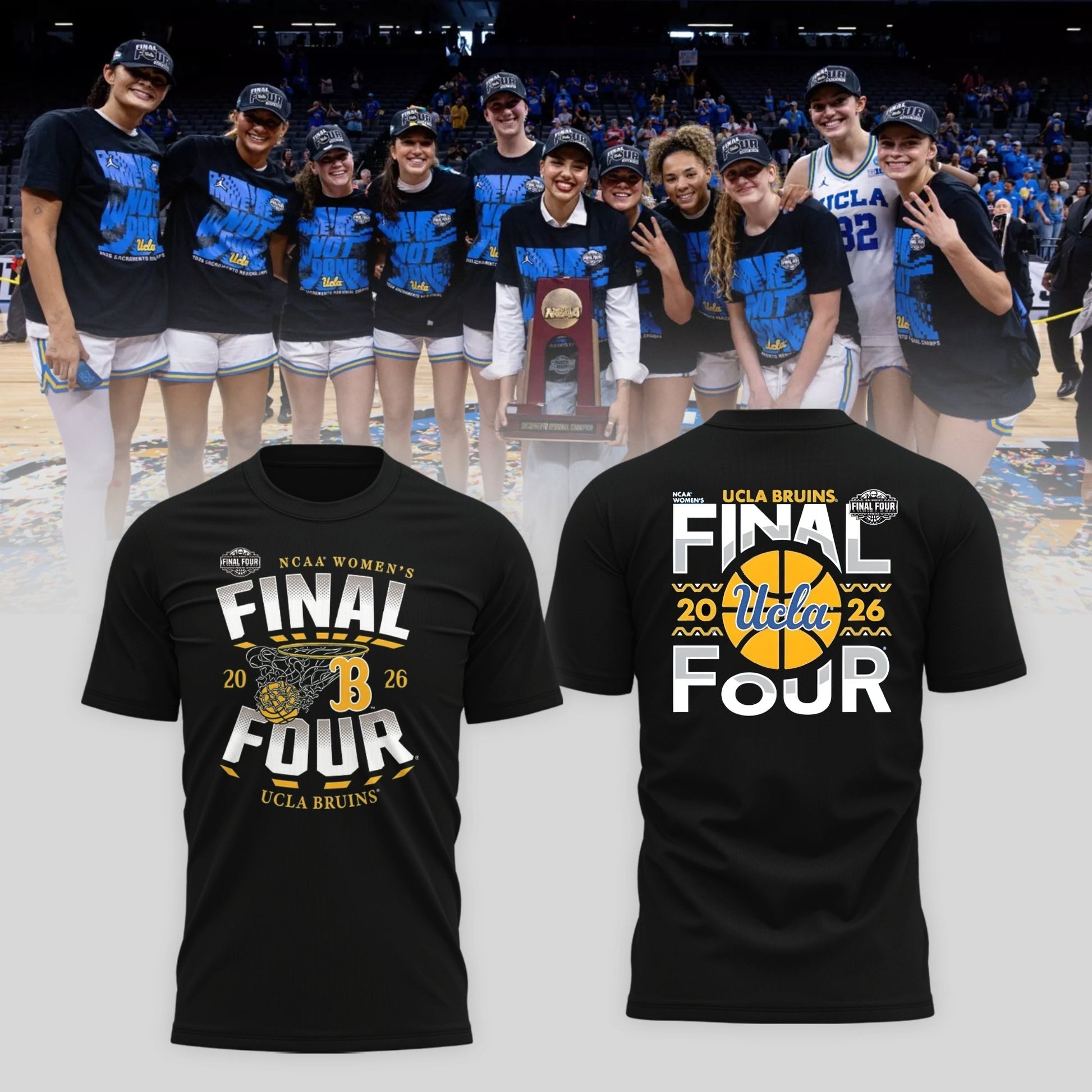 UCLA 2026 Women Basketball Five Four Champion T-Shirt Black Ver 10