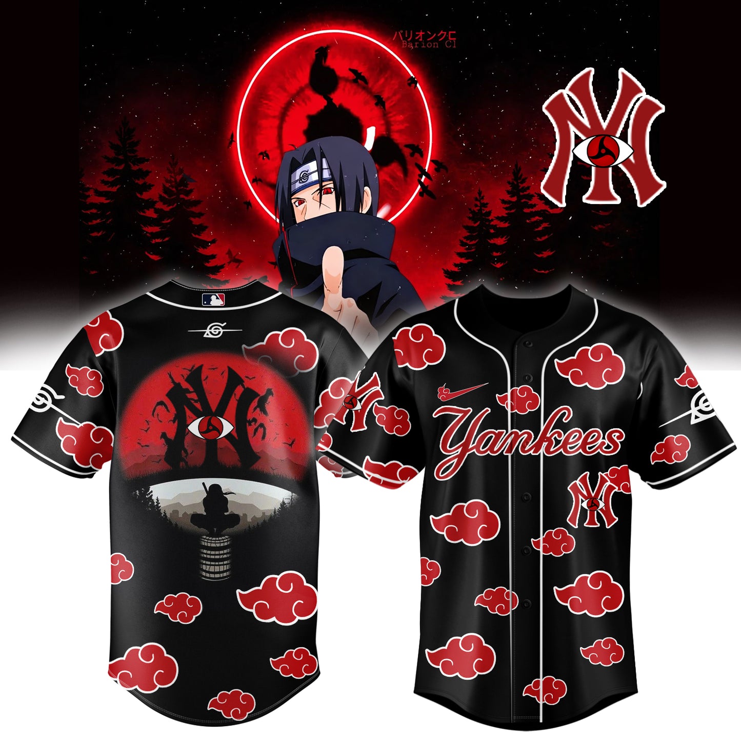 MLB ALL TEAM x Naruto "Itachi" Limited Jersey | XC81