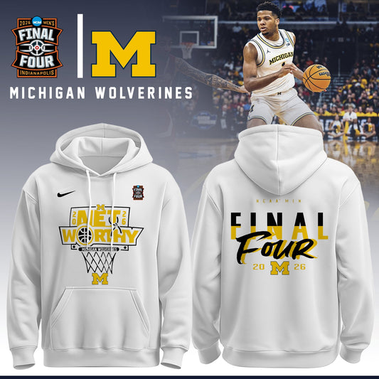 Michigan Wolverines Basketball 2026 Five Four Hoodie Limited Edition