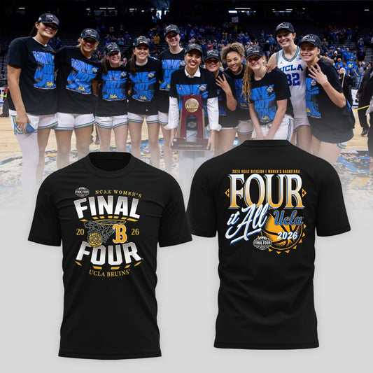 UCLA 2026 Women Basketball Five Four Champion T-Shirt Black Ver 12