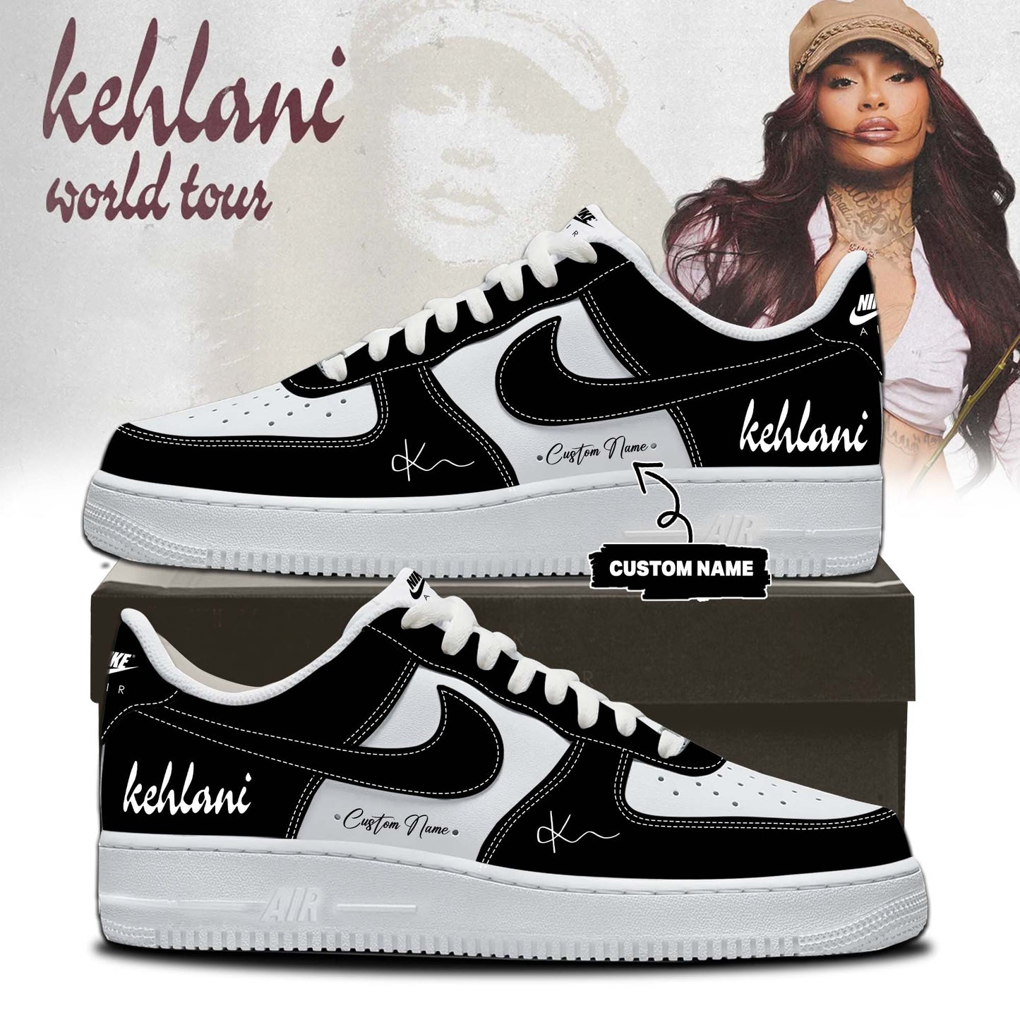 Kehlani World Tour 2026 Limited Edition Signature AF1 Shoes 8 | LK32