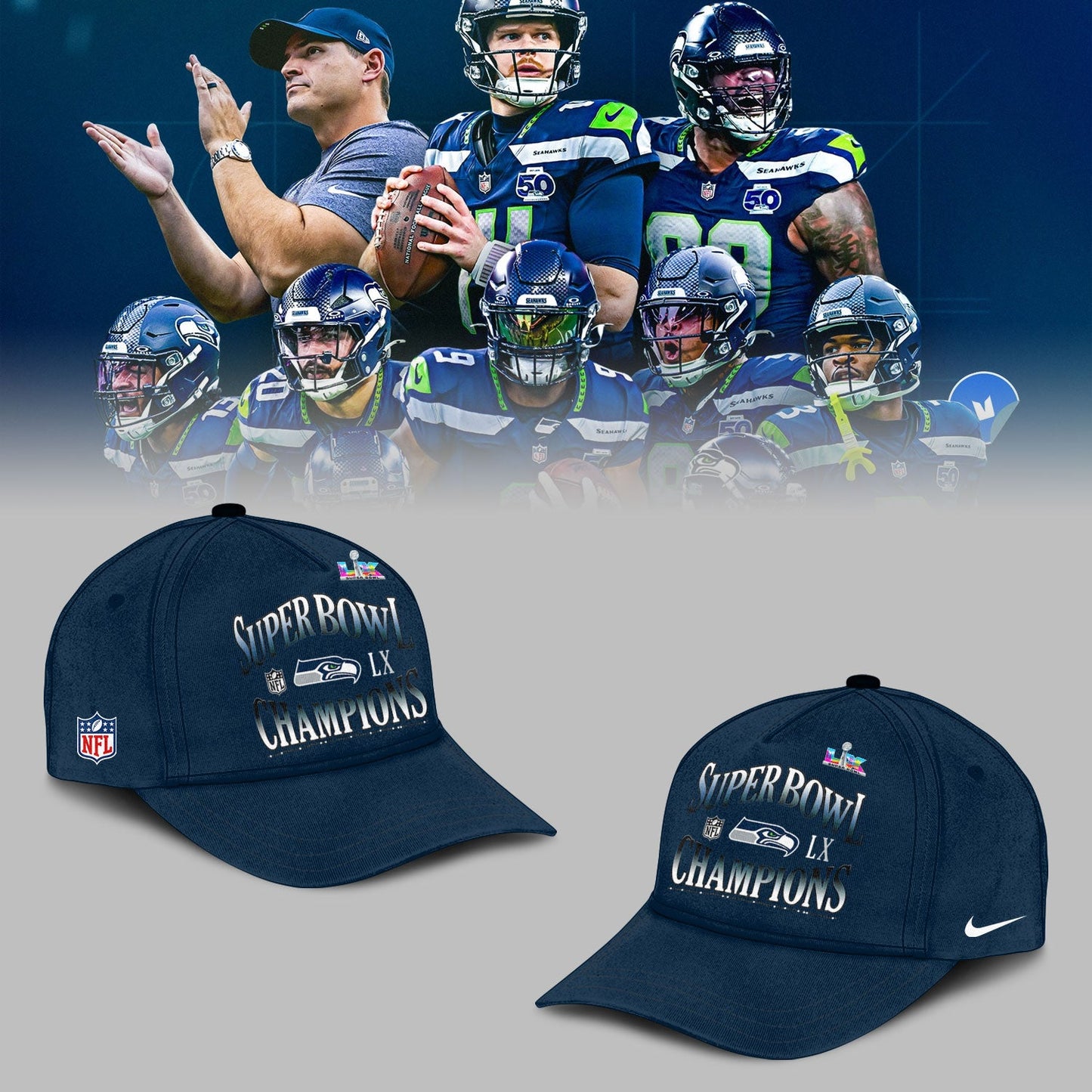 Seattle Seahawks Super Bowl LX Champions Limited Edition Hoodie